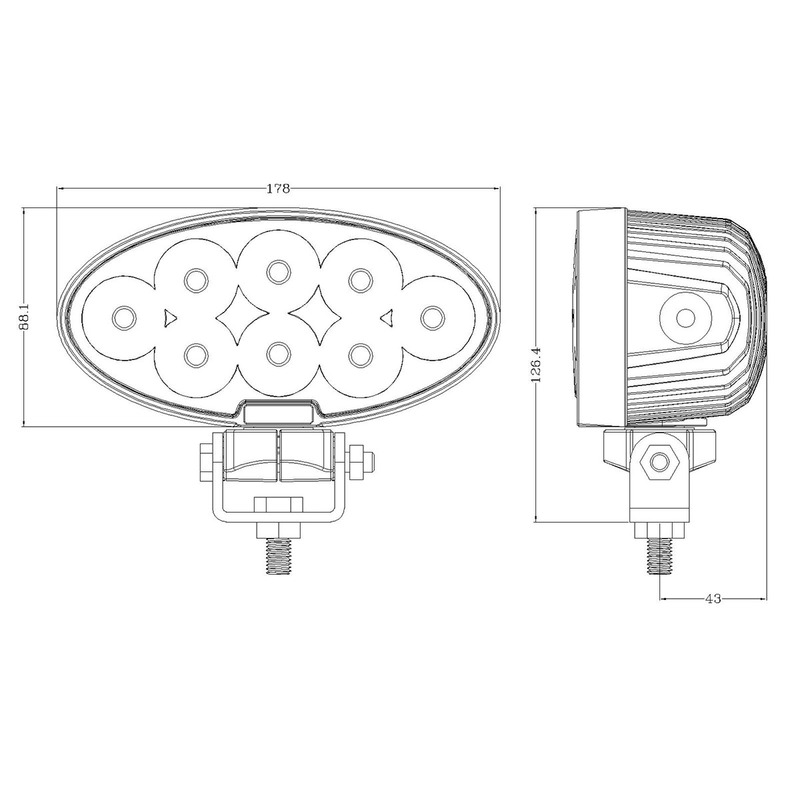 High-brightness, high-power 60W oval agricultural light